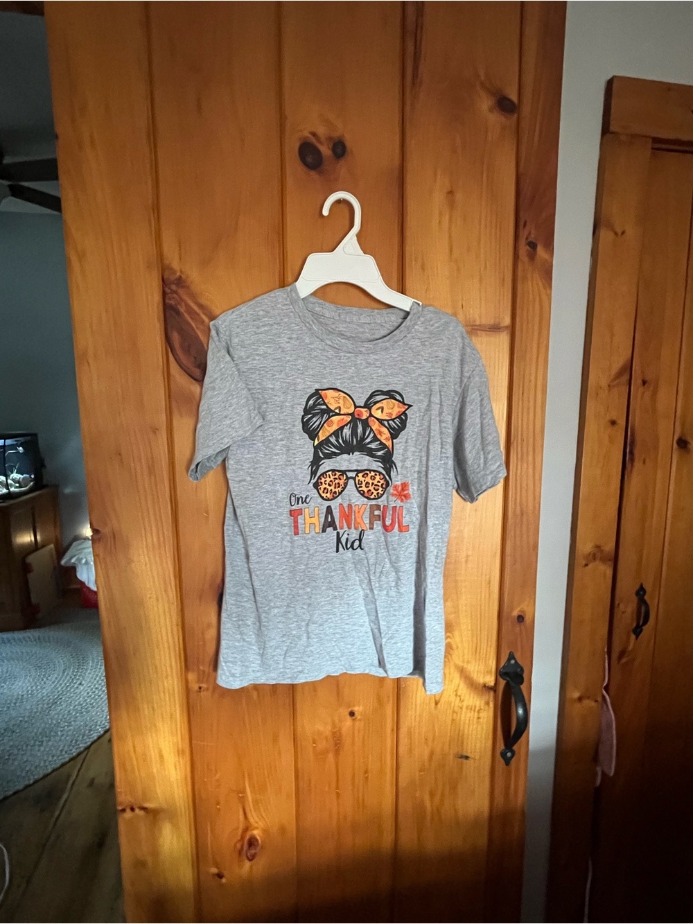 Gray 'One Thankful Kid' Graphic Tee for Kids